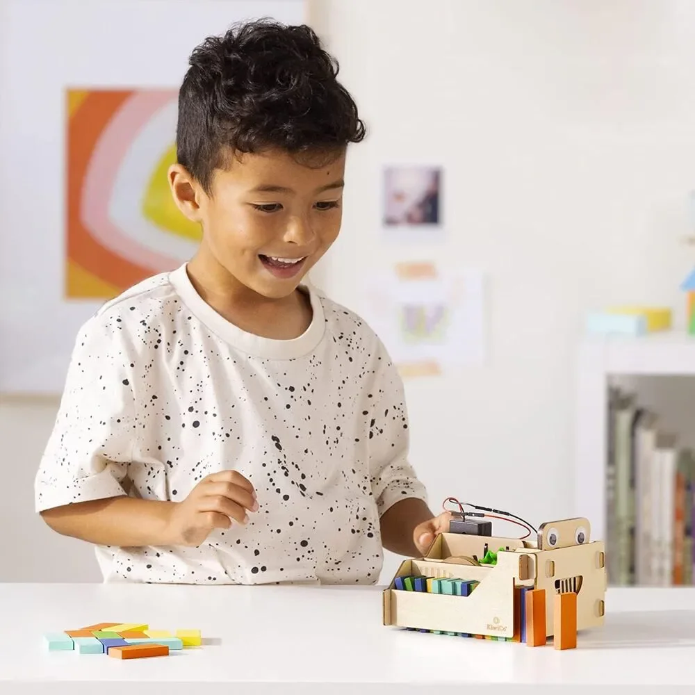 KiwiCo Domino Machine Wooden Gift Set Wood Robot STEM Ages 9+ NWT